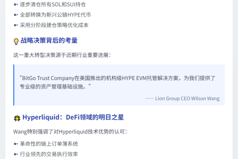 Lion Group 将 SOL 和 SUI 全换为 HYPE