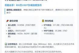 9小时前抄底911.8ETH+35.28WBTC