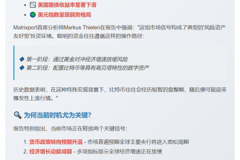比特币或迎上行机会