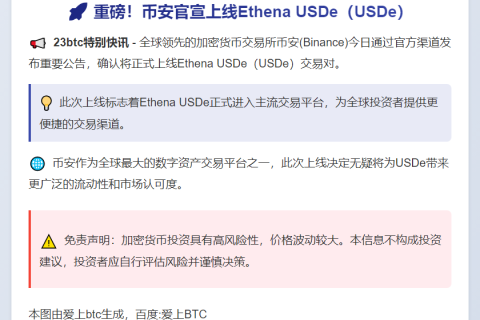 Binance上线USDe