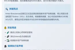 Solana财库Artelo募资300万美元