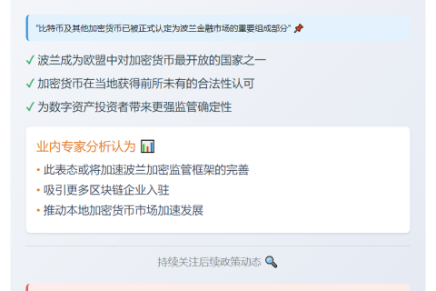 波兰副部长：比特币属金融市场