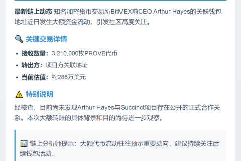 Hayes关联地址获321万PROVE代币