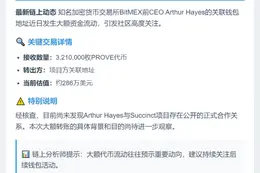 Hayes关联地址获321万PROVE代币