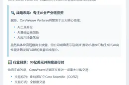 CoreWeave设立AI初创风投部门