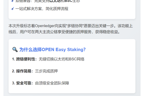 OPEN质押上线，支持以太坊和BSC