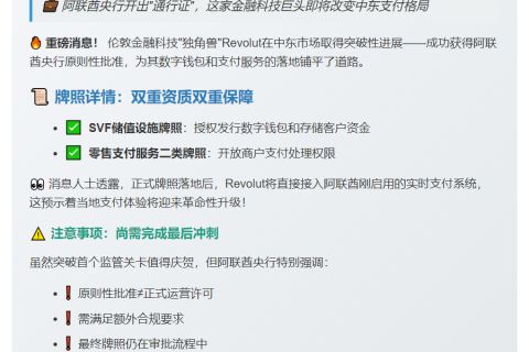 Revolut 获阿联酋批准推数字钱包