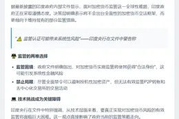 印度抵制加密货币框架，忧系统性风险