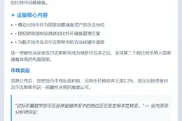吉议会批准建立比特币战略储备