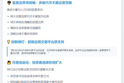 SEC主席：加密时代来临，多数代币非证券