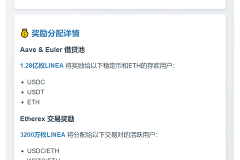 Linea追加1200万LINEA激励流动性