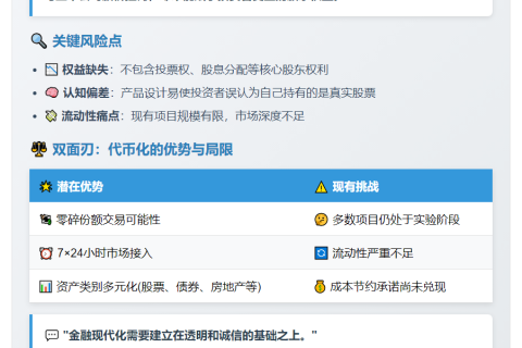 欧盟警告：代币化股票或误导散户