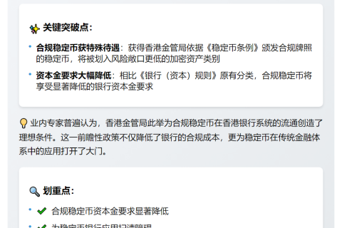 香港拟放宽稳定币资本金监管