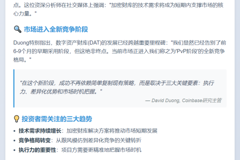 Coinbase：加密财库需求将短期支撑市场