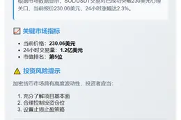 SOL突破230美元