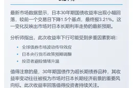 日债30年收益率微降至3.21%
