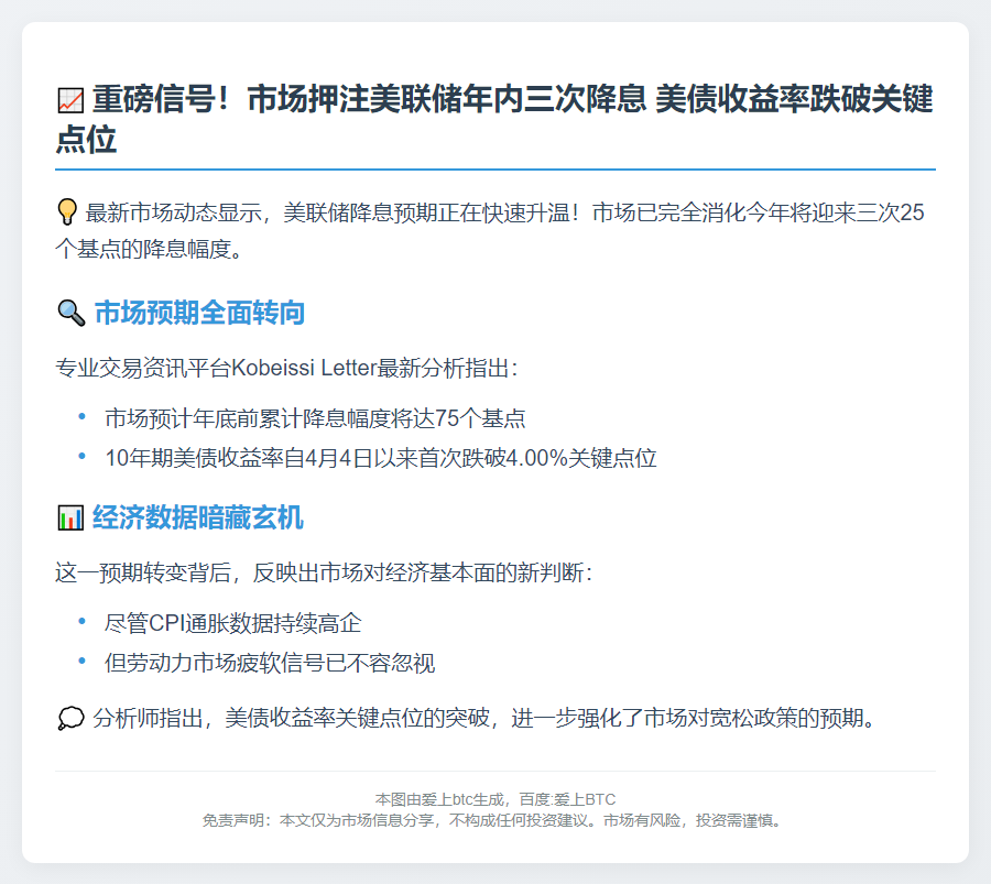 市场消化年底三次降息预期