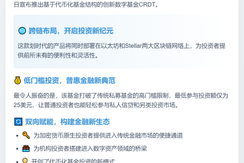 WisdomTree推出代币化基金CRDT
