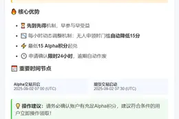 币安：Q空投需220 Alpha积分