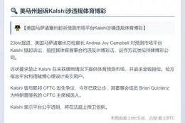 美马州起诉Kalshi涉违规体育博彩