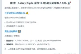 Galaxy Digital三天购入500万SOL