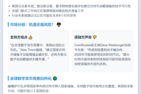 美或今年建立比特币战略储备