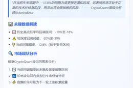 "比特币回撤12.8%属温和调整 非大举抛售"