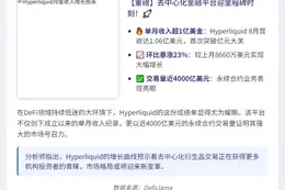 Hyperliquid 8月收入破1亿美元创新高