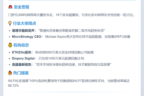 23btc晚报 | 9月14日重要动态
