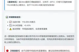 比特币突破11.6万美元