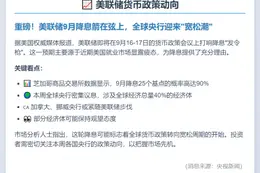 美联储9月或启动降息