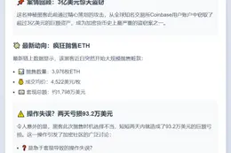 黑客抛售近4000枚ETH 涉Coinbase3亿盗窃案
