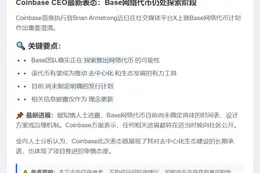 Coinbase CEO：暂无Base代币计划