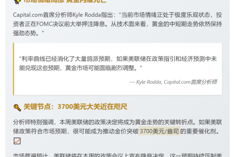 黄金新高，美联储降息打压美元
