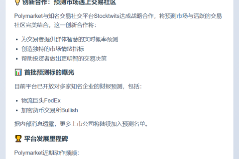 Polymarket推出美股收益预测市场