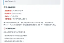 Maven11疑似从币安提取2115万ENA