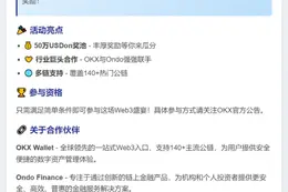 OKX与Ondo联合推出Giveaway活动