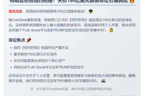 特朗普起诉纽约时报索赔150亿