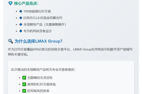 LMAX Group推100倍杠杆加密交易