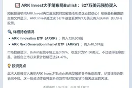 Ark Invest基金买入827万美元BLSH