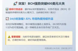 BCH突破600美元