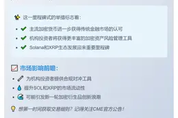CME将上线Solana和XRP期权