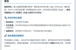 APX持仓TOP1单日浮盈378万美元