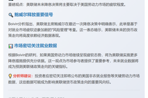 贝莱德：降息看劳动力市场疲软