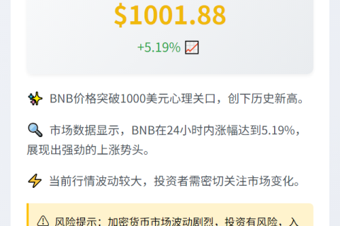 BNB破千美元新高