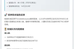 83.2万枚ETH质押排长队