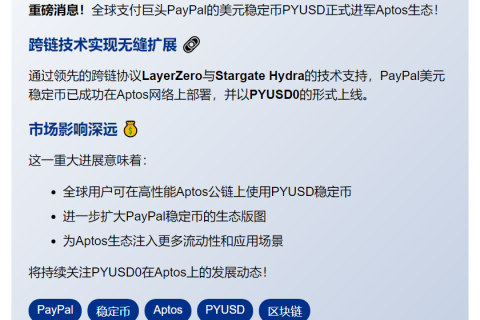 PayPal稳定币登陆Aptos