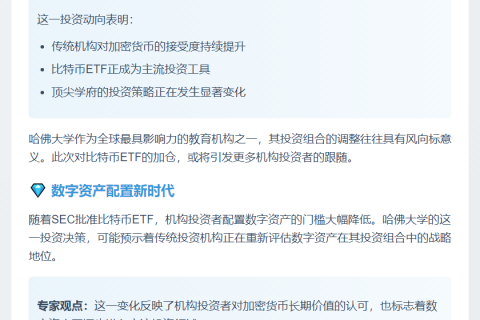 哈佛比特币ETF持仓超谷歌股票