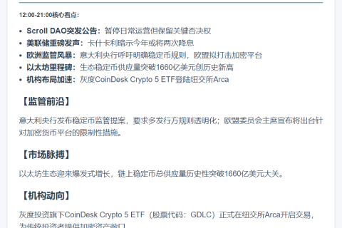 23btc晚报：9月19日重要动态速览