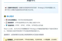 Strategy优先股9月30日派息